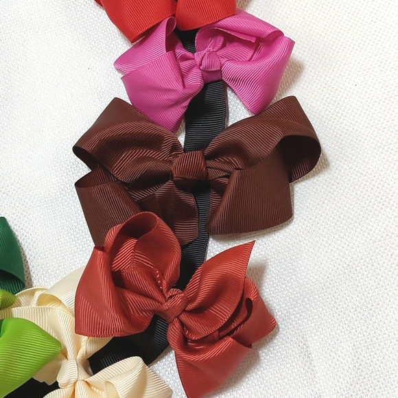 Hair Bows•Grosgrain Ribbon•Baker's Dozen Set (13) - Picture 3 of 8